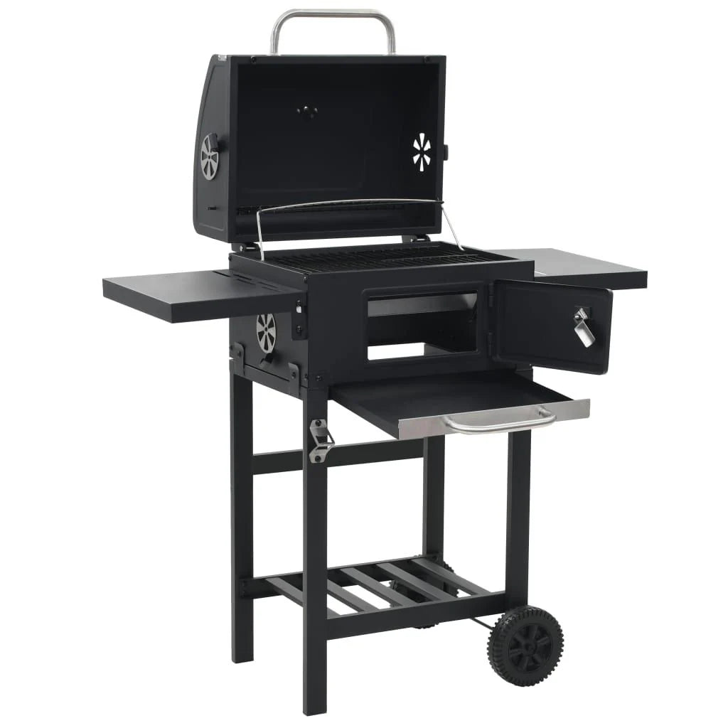 Horno Para Pizza Y Barbacoa Al Aire Libre 3 En 1 Negro Vidaxl