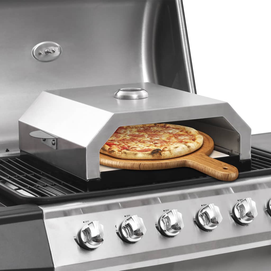 Horno de pizza con piedra de cerámica para barbacoa carbón gas v1474